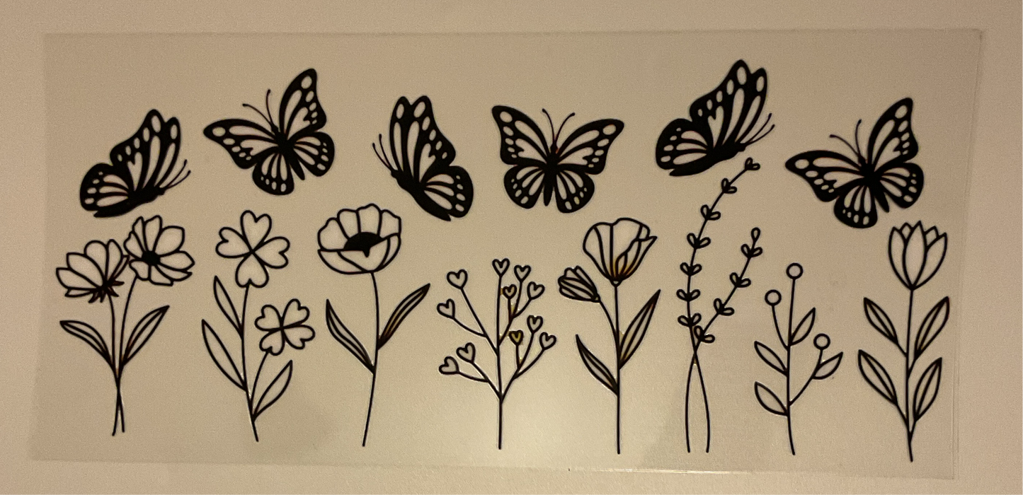 Flowers and butterflies